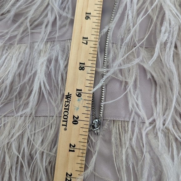 BEBE fringy feather beaded mesh mini cocktail dress size 4 - Picture 13 of 16